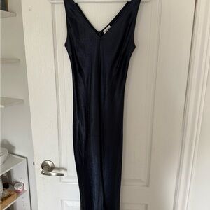 Aritzia Midnight Blue V-Neck Dress
